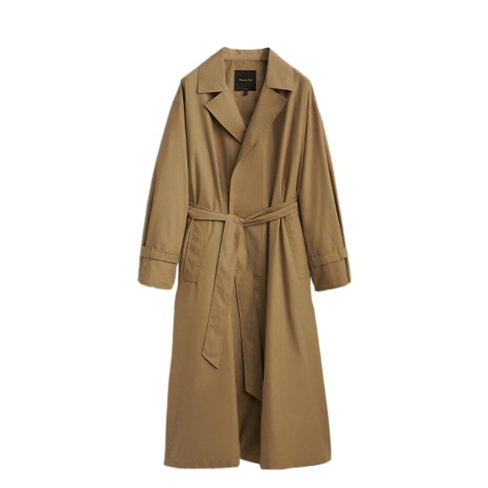 Classic Tan Trench Coat with Belt - Women